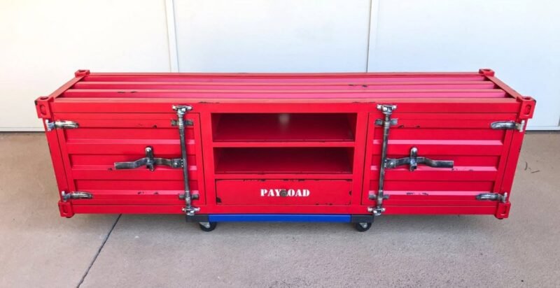 Payload - Acme Furniture Cargo red metal TV stand