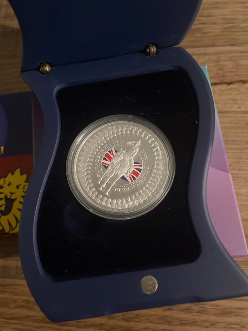 2002 Queen Elizabeth II Golden Jubilee 1oz 999 Silver Proof Coin